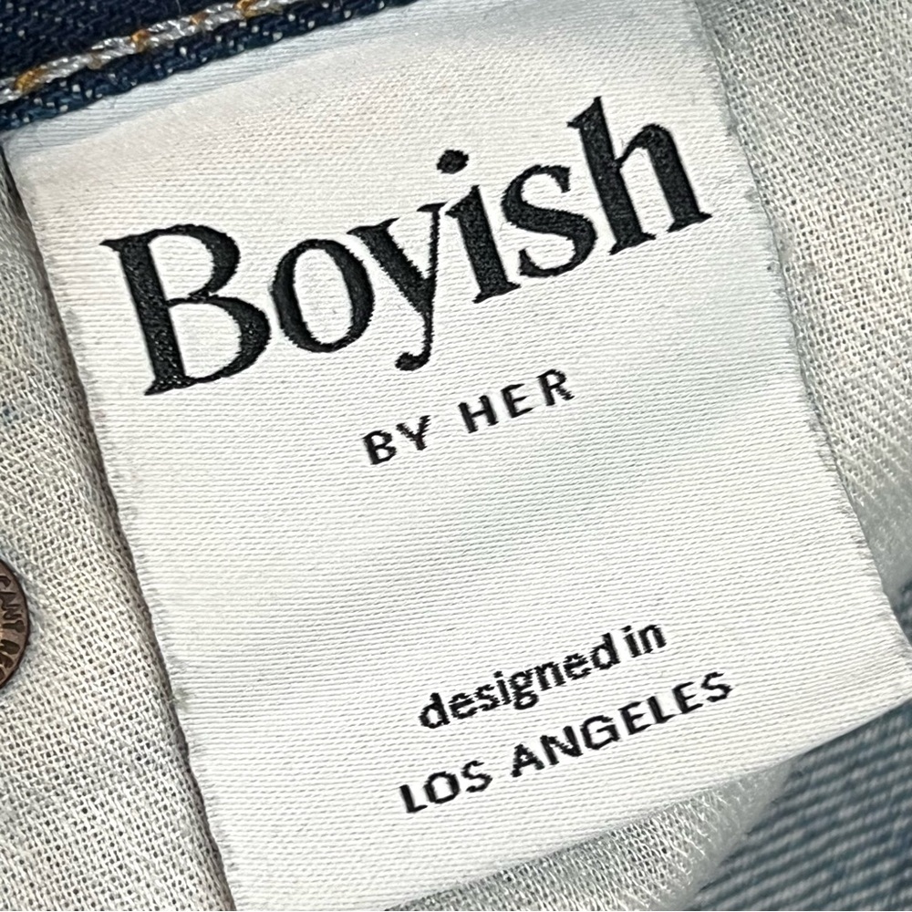 Boyish Ziggy High Rise Distressed Straight Leg Jeans His Girl Friday Women’s 26 - Picture 11 of 13